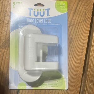 White Door Lever Lock - 2 Pack